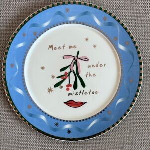 Anthropologie Meet Me Under the Mistletoe Plate